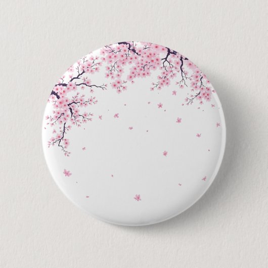 Kirschblüten Sakura Japanische Kunst-Tasche Button (Vorderseite)