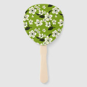 KIRSCHBLÜTEN - SAKURA (MATCHA-GRÜN) FÄCHER (Rückseite)