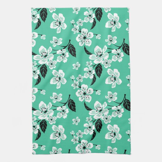 KIRSCHBLÜTEN - SAKURA (MINZE) GESCHIRRTUCH (Vertikal)