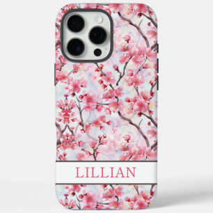 Kirschblüten Sakura Monogramm iPhone 16 Pro Max Hülle