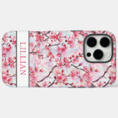 Kirschblüten Sakura Monogramm Case-Mate iPhone Hülle (Rückseite (Horizontal))