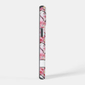 Kirschblüten Sakura monogrammiert iPhone 15 Hülle (Rechte Seite)