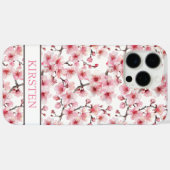 Kirschblüten Sakura Muster Monogramm Case-Mate iPhone Hülle (Rückseite (Horizontal))