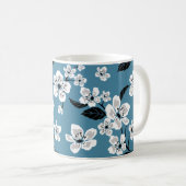 KIRSCHBLÜTEN - SAKURA (RAUCHBLAU) KAFFEETASSE (VorderseiteRechts)