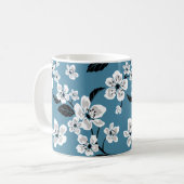 KIRSCHBLÜTEN - SAKURA (RAUCHBLAU) KAFFEETASSE (Vorderseite Links)