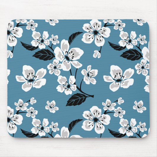 KIRSCHBLÜTEN - SAKURA (RAUCHBLAU) MOUSEPAD (Vorne)