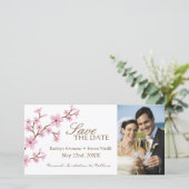 Kirschblüten Save the Date Einladung (Stehend Vorderseite)
