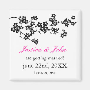 Kirschblüten-Save the Date Magnet