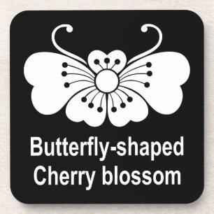 Kirschblüten-Schmetterling Getränkeuntersetzer