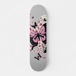Kirschblüten Schmetterlinge Skateboard