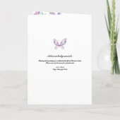 Kirschblüten-Schmetterlings-Begräbnis-Programm Programm (Rückseite)