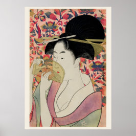 Kirschblüten & Schönheit Edo-Zeit-Geisha-Malerei Poster