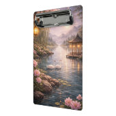 Kirschblüten-Schwanensee-Clipboard – Ästhetik F Mini Klemmbrett (Gewinkelt2)