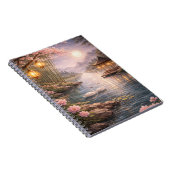 Kirschblüten-Schwanensee-Spiral-Fotobuch Notizblock (Rechte Seite)