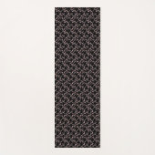 Kirschblüten Schwarz + Beige Yogamatte (Vorderseite)