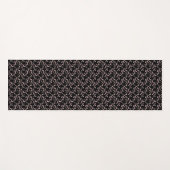 Kirschblüten Schwarz + Beige Yogamatte (Vorderseite (Horizontal))