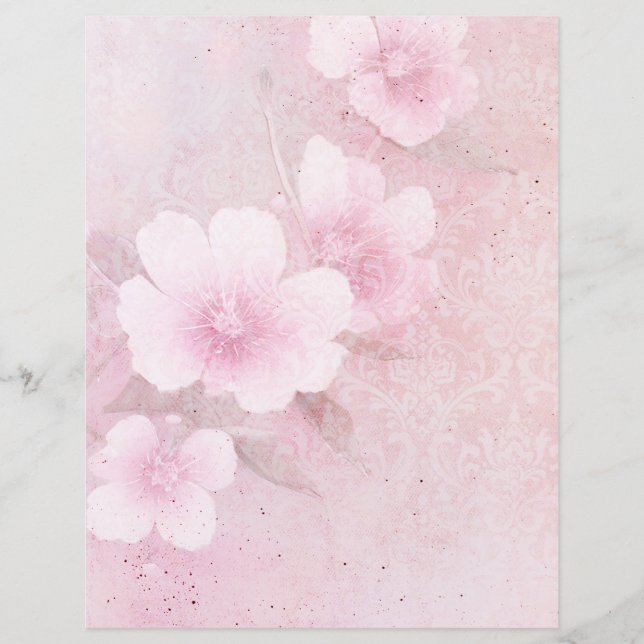Kirschblüten Scrapbook Ephemera (Vorderseite)
