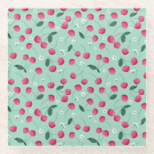 Kirschblüten: Sommerfestliches Design Glasuntersetzer