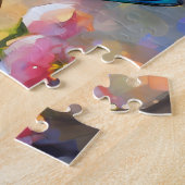 Kirschblüten-Sonnenaufgang Muttertags-Singvögel Puzzle (Seite)