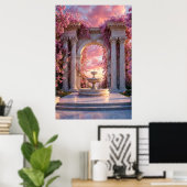 Kirschblüten Springbrunnen Marble Arch Poster (Heimbüro)