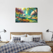 Kirschblüten Springtime Impressionist Abstrakt Leinwanddruck (Insitu (Schlafzimmer))