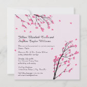Kirschblüten-Stamm - Hochzeits-Mitteilung Einladung (Vorderseite)