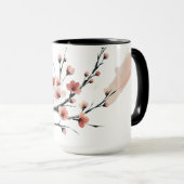 Kirschblüten-Sumi-e Tasse (VorderseiteRechts)