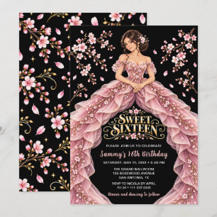 Kirschblüten-Sweet-Sixteen-Geburtstag Einladung