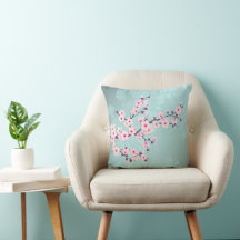 Kirschblüten Türkis Monogramm