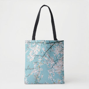 Kirschblüten: Türkiser Blumen-Trend Tasche
