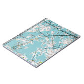 Kirschblüten: Türkisfarbener Trend Notizblock (Linke Seite)