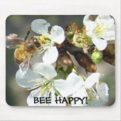 Kirschblüten und Bienen glücklich Mousepad (Vorne)