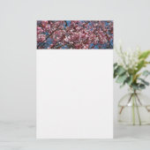 Kirschblüten und Blauer Himmelsblüte Briefpapier (Stehend Vorderseite)