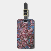 Kirschblüten und Blauer Himmelsblüte Gepäckanhänger (Vorderseite vertikal)