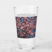 Kirschblüten und Blauer Himmelsblüte Glas (Rückseite)