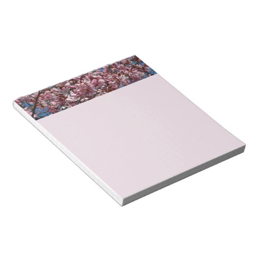 Kirschblüten und Blauer Himmelsblüte Notizblock (angewinkelt)