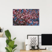Kirschblüten und Blauer Himmelsblüte Poster (Heimbüro)