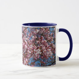Kirschblüten und Blauer Himmelsblüte Tasse