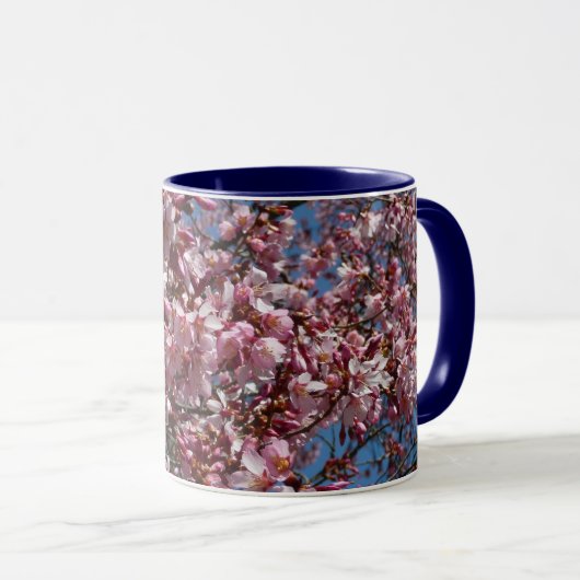 Kirschblüten und Blauer Himmelsblüte Tasse (VorderseiteRechts)