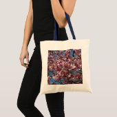 Kirschblüten und Blauer Himmelsblüte Tragetasche (Vorderseite (Produkt))