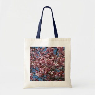 Kirschblüten und Blauer Himmelsblüte Tragetasche
