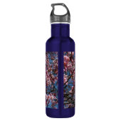 Kirschblüten und Blauer Himmelsblüte Trinkflasche (Rückseite)