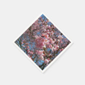 Kirschblüten und Blüten aus Bienenrosa Serviette (Ecke)