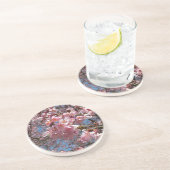 Kirschblüten und Blüten aus Bienenrosa Untersetzer (Seite)