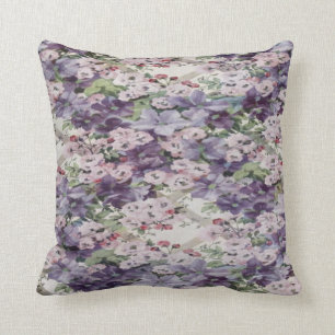 Kirschblüten- und Clematis-Wurfkissen Kissen