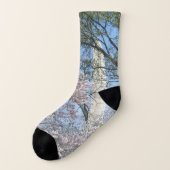 Kirschblüten und das Washington Monument in DC Socken (Links - Außen)