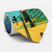 Kirschblüten und der Fujisan 1838 Krawatte (Gerollt)