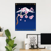 Kirschblüten und Fuji Poster (Heimbüro)