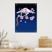 Kirschblüten und Fuji Poster (Küche)