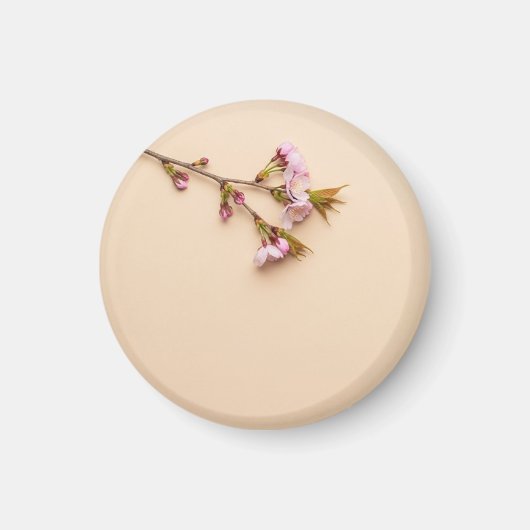 Kirschblüten- und Gänseblümchen-Hintergrund Magnet (Vorne)